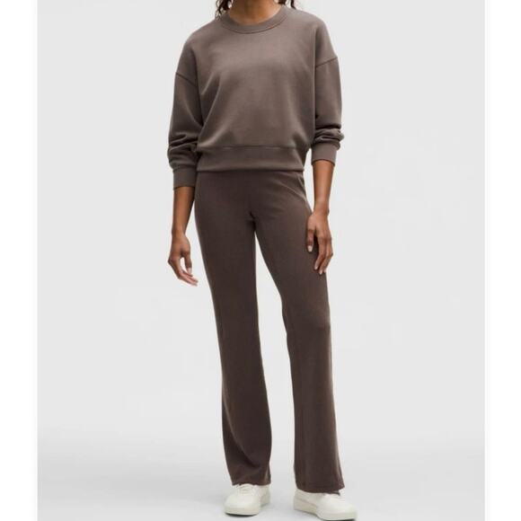 NWT Lululemon Ribbed Softstreme Flared Pant Leggings Espresso Brown Size 2 - Picture 3 of 9